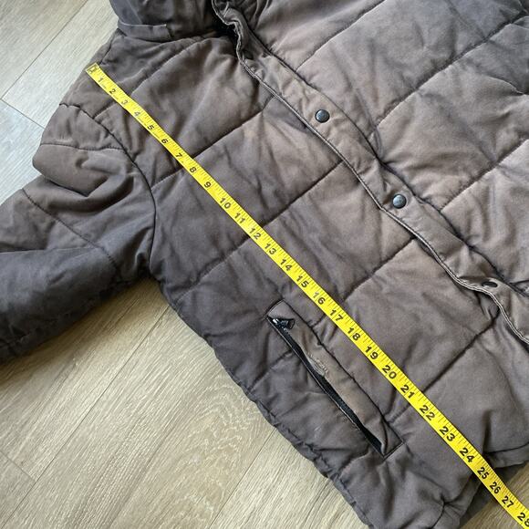 Matchstick Union Workwear Supplies Jacket Men Sz XL Brown Black Puffer - Picture 14 of 16